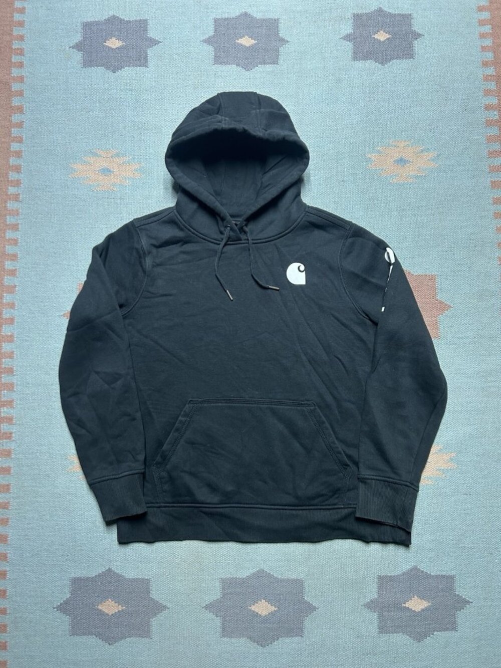 Carhartt pullover hoodie sweatshirt black 102791 relaxed fit women’s large